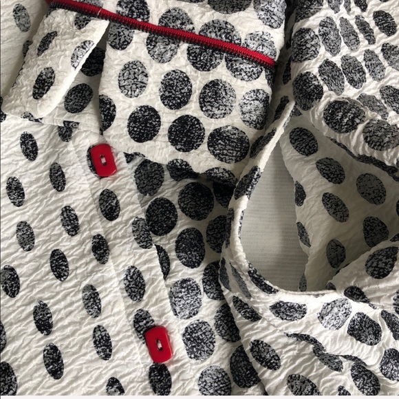 IC By Connie K Artsy Abstract Loose Button Up Zip Back Jacket Tunic Sz S - Picture 8 of 10